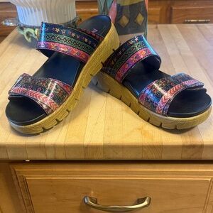 Alegria Multicolor Patterned Sandals